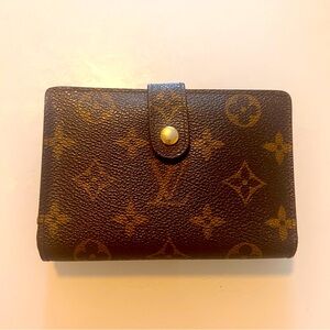 Louis Vuitton Brown Monogram French Purse Monnaie Viennois Kisslock Wallet
